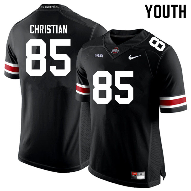 Ohio State Buckeyes Bennett Christian Youth #85 Black Authentic Stitched College Football Jersey